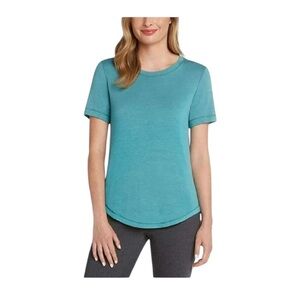 Matty M French Terry Tee Small NWT | Light Teal Soft Stretch Everyday Top
